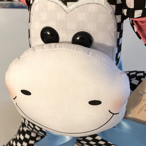 Overly Raker Molly Moo Stuffed Standing 1994 Cloth Black White Cow Collection - Picture 3 of 13